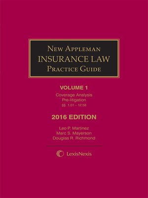cover image of New Appleman Insurance Law Practice Guide